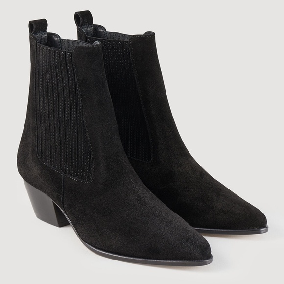 Luka LEATHER ANKLE BOOTS WITH ELASTIC - Picture 1 of 9